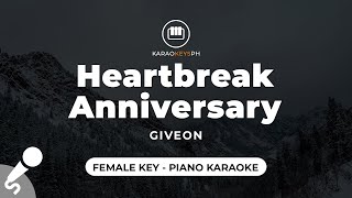 Heartbreak Anniversary  Giveon Female Key  Piano Karaoke [upl. by Anevad]