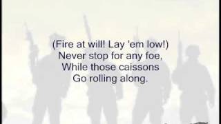 The Caisson Song Original US Army Song  Singalong with Lyrics [upl. by Niwdla]