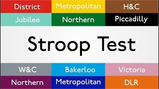 London Underground Stroop Test [upl. by Hartzel]