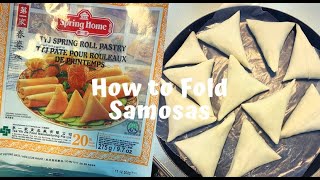 How to Fold Samosas  Quick and Easy Technique [upl. by Artinad]