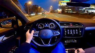 New Volkswagen Tiguan 2021 Facelift  night POV test drive Life 20 TDI [upl. by Noteloc277]