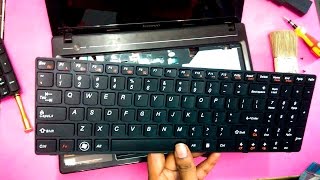 Lenovo Laptop Keyboard Replacement  Change in 5 Easy Minutes Ideapad G580  TricK i Know [upl. by Odrareg]