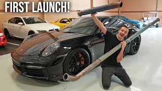 992 Turbo S Titanium Exhaust Install [upl. by Narak]