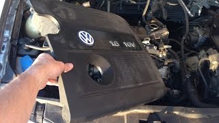 VW Golf MK4 16 16v  how to remove engine cover [upl. by Kerry]