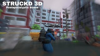 Struckd 3D  Postapocalyptic Scene Timelapse Challenge [upl. by Epotimet250]