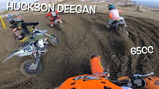 RACING 65ccs ON THE PRO MOTOCROSS TRACK Hudson Deegan GoPro raw [upl. by Northway]