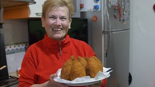 Pasta Grannies enjoys arancini from Catania in Sicily [upl. by Reisinger]