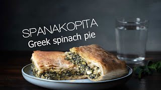 Spanakopita greek spinach pie  easy recipe [upl. by Yllah]