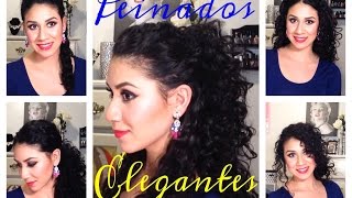 Peinados fáciles de Fiesta para cabello Rizado [upl. by Pardew]