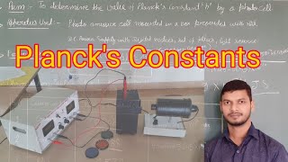 To determine the value of Plancks Constant h by Photo cell [upl. by Chaffin]