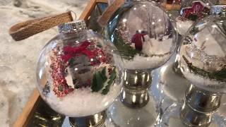 DIY Dollar Store Christmas Scenery Ornaments 2018 [upl. by Eelarat759]