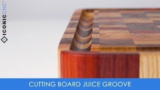 Cutting Board Juice Groove on a CNC Machine [upl. by Ameluz600]