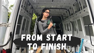 FULL VAN CONVERSION in just 13 minutes TIME LAPSE  with no previous experience [upl. by Melquist]