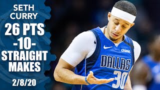 Seth Curry CATCHES FIRE starts 10for10 with his dad on the Hornets call  201920 NBA Highlights [upl. by Dulcia]