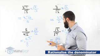 Maths Online  Rationalising the Denominator [upl. by Pubilis]