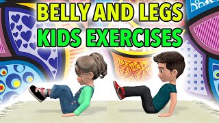 Kids Workout At Home Belly and Legs Exercises [upl. by Olatha585]