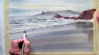 painting wet sand in watercolor [upl. by Jess463]