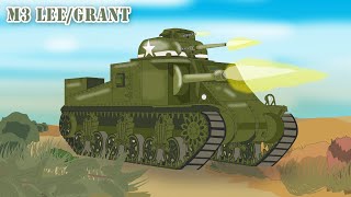 The US M3 LeeGrant Tank the Twin Gunned General [upl. by Alake]