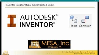 Inventor Relationships Constraints vs Joints [upl. by Ahsart]