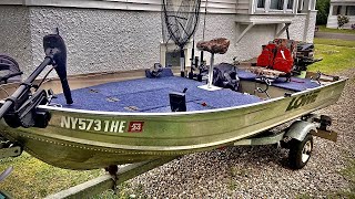 Aluminum 12ft Boat To BassFishing Boat Conversion Lowe Sea Nymph V Series 1256 [upl. by Shandeigh]