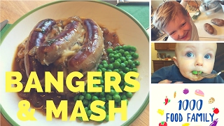 🏴󠁧󠁢󠁥󠁮󠁧󠁿 American Family Tries Bangers amp Mash  Food 1 of 1000 [upl. by Leumel]