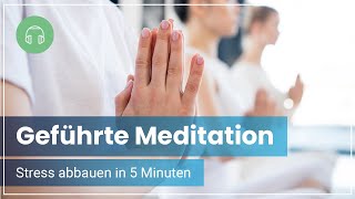 Geführte Meditation  In 5 Minuten Stress abbauen amp entspannen [upl. by Drusus]