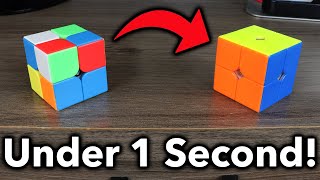 How To Solve A 2x2 Rubiks Cube In UNDER 1 SECOND [upl. by Donahoe]