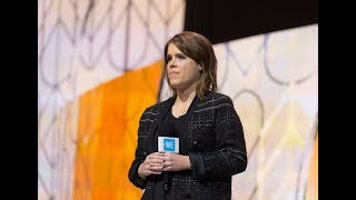 Princess Eugenie and Princess Beatrice speak at WE Day UK 2018 [upl. by Suirtemid308]