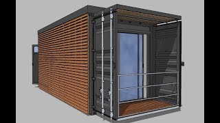 Container maritime 20 pieds aménagé Studio  20ft Shipping Container home [upl. by Hovey]