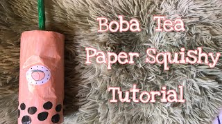 How To Make A Boba Tea Paper Squishy Easiest way [upl. by Iror]