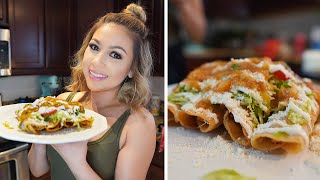 CHICKEN ROLLED TACOS  CRISPY TAQUITOS WITH SALSA [upl. by Atter]