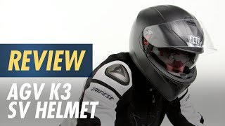 AGV K3 SV Helmet Review at CycleGearcom [upl. by Wilen]