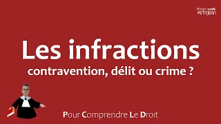 Les infractions  contraventions délits ou crimes   Comprendre le droit [upl. by Lanos]